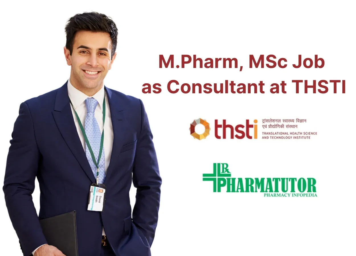 M.Pharm, MSc Job as Consultant at THSTI