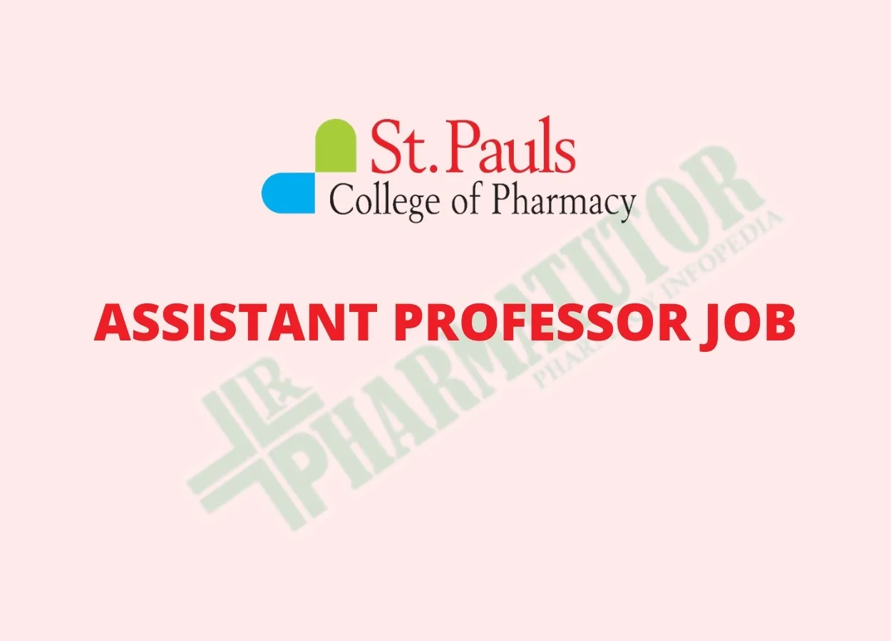 Job for Assistant Professor at St. Pauls College of Pharmacy