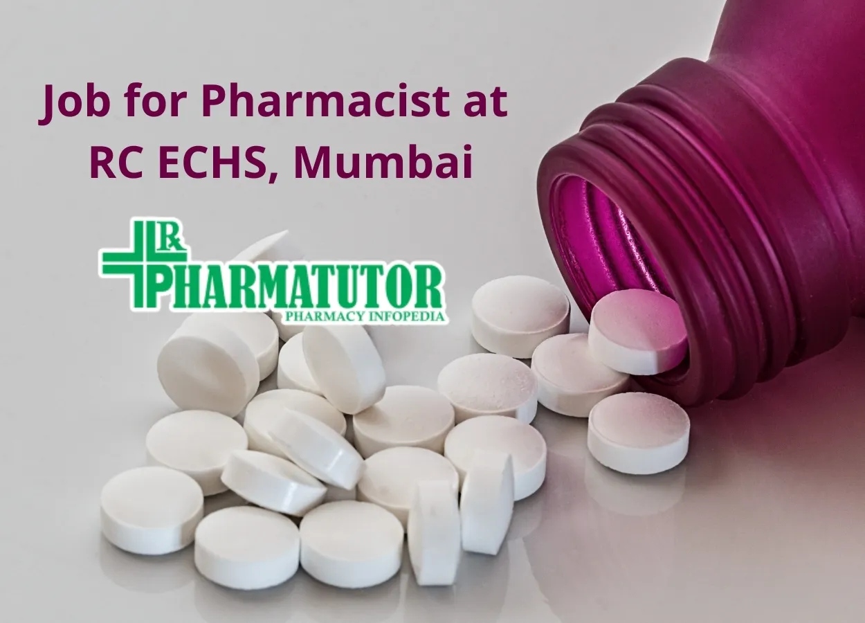 Job for Pharmacist at RC ECHS, Mumbai