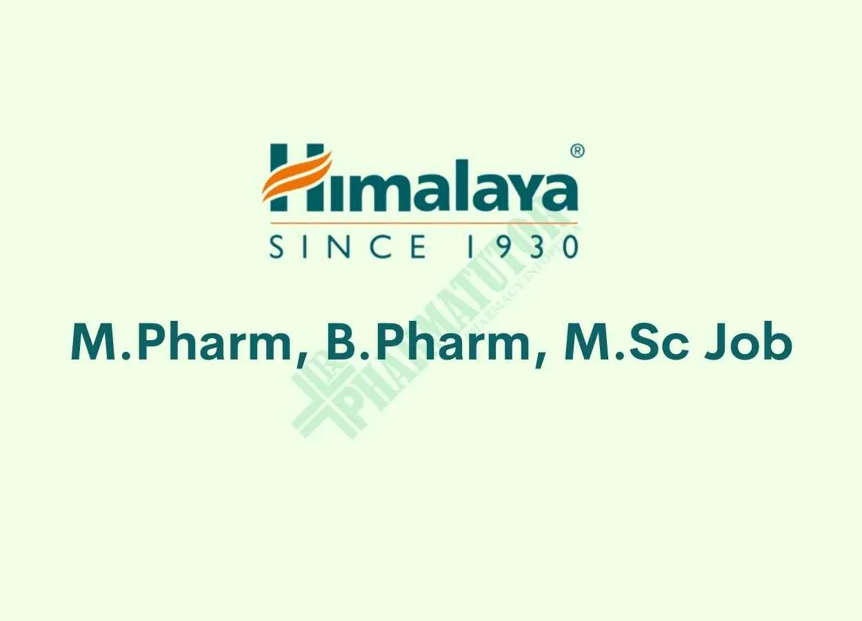 M.Pharm, B.Pharm, M.Sc Job in Himalaya Wellness