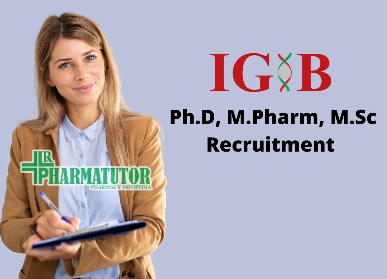Institute of Genomics & Integrative Biology Ph.D, M.Pharm, M.Sc Recruitment