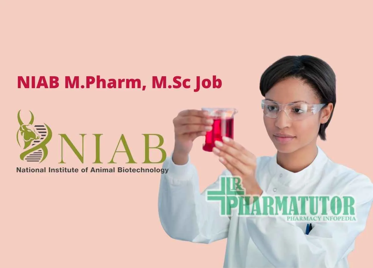 Job for M.Pharm, M.Sc as Junior Research Fellow at NIAB