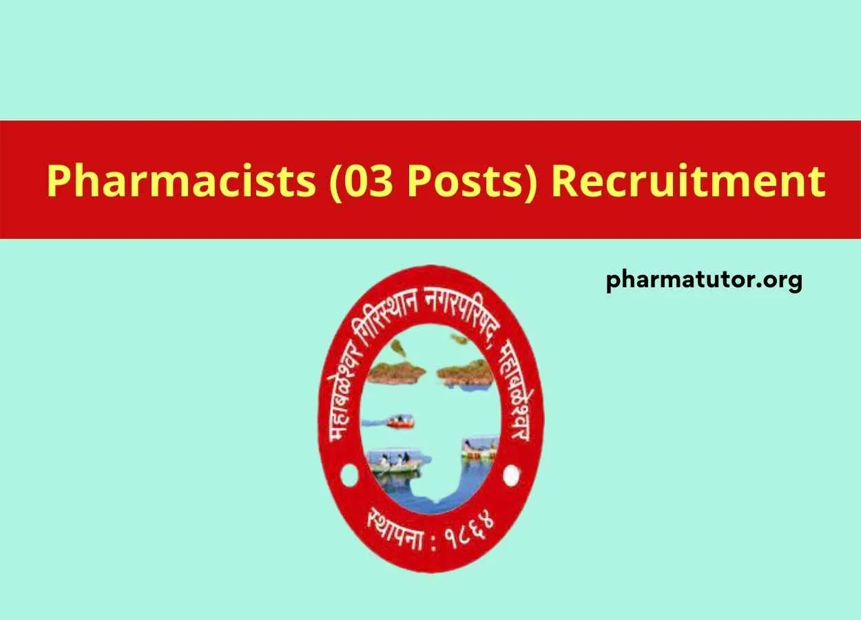 Job for Pharmacists at Mahabaleshwar Giristan Nagar Parishad