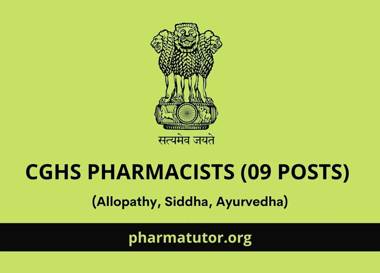 Job Openings for Pharmacists under CGHS
