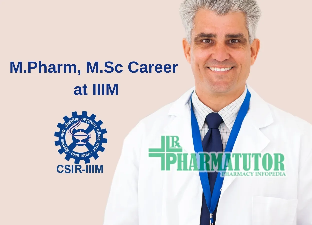 M.Pharm, M.Sc Career as Senior Project Associate at IIIM