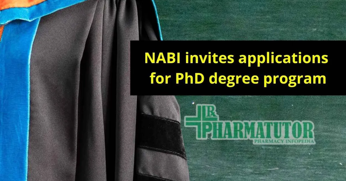 NABI invites applications for PhD degree program