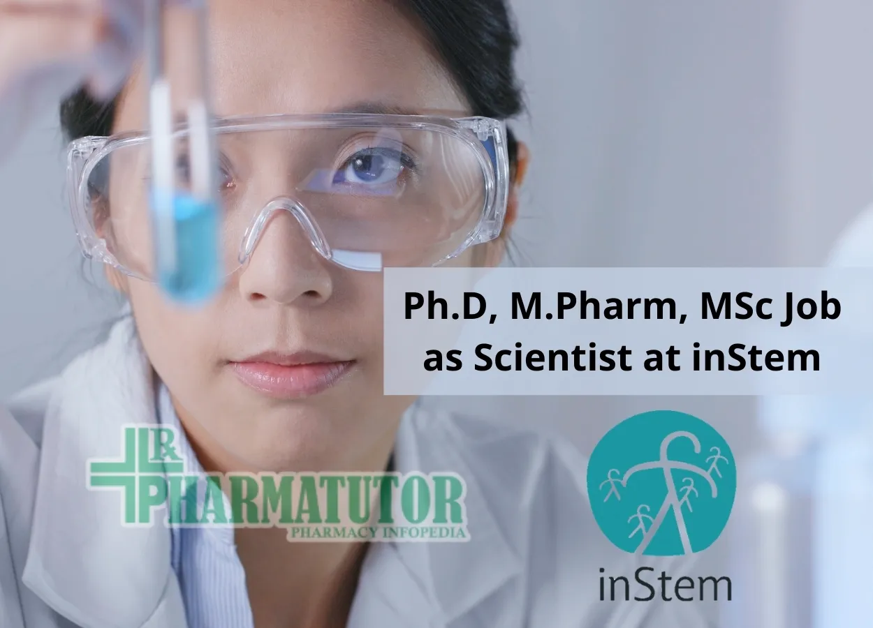 Opportunity for Ph.D, M.Pharm, MSc as Scientist at inStem