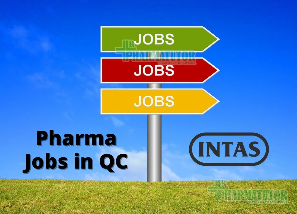 Walk in jobs in Quality Control at Intas Pharma