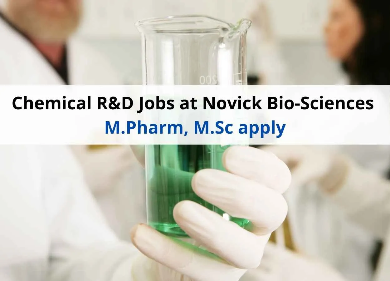 Chemical R&D Jobs at Novick Bio-Sciences