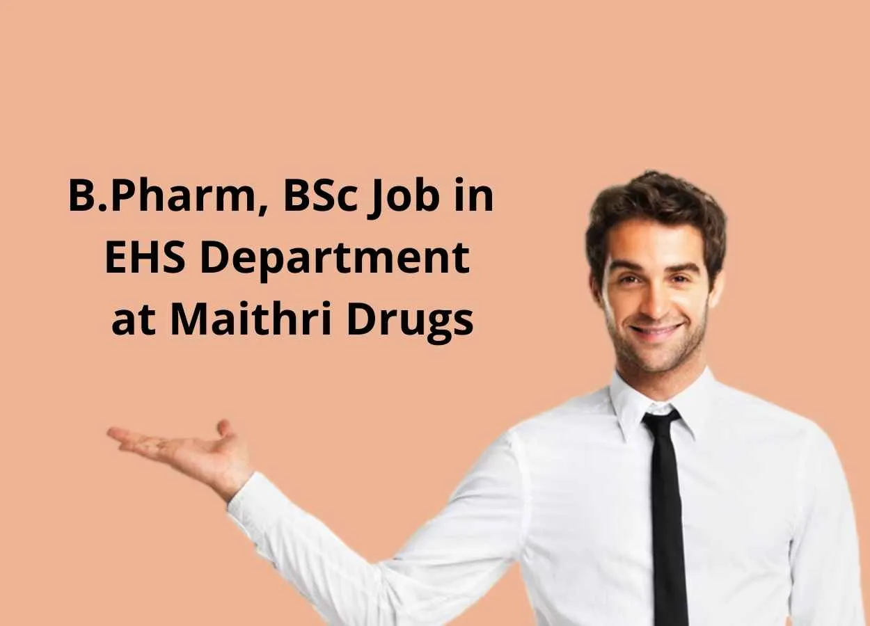 Job for B.Pharm, BSc in EHS Department at Maithri Drugs