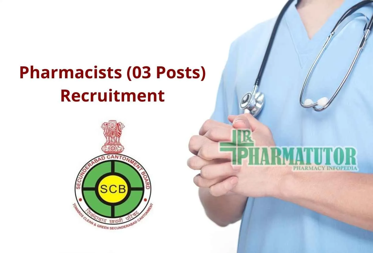 Job for Pharmacists at Secunderabad Cantonment Board