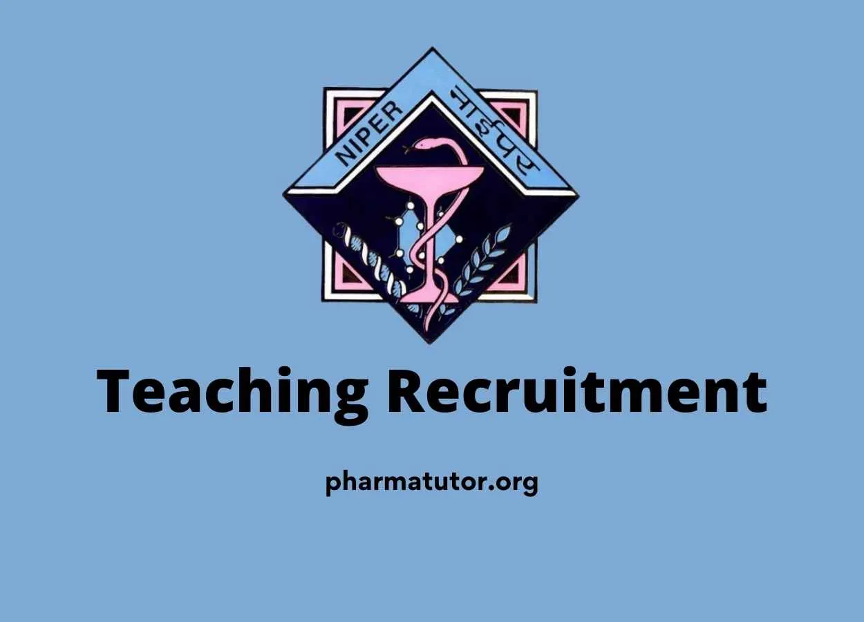 NIPER Teaching Recruitment