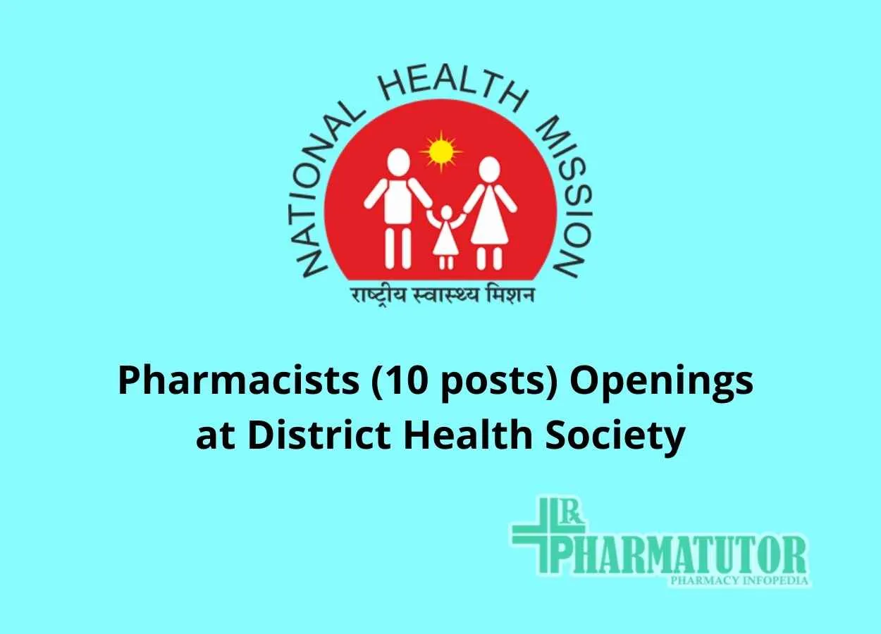 Pharmacists Openings at District Health Society