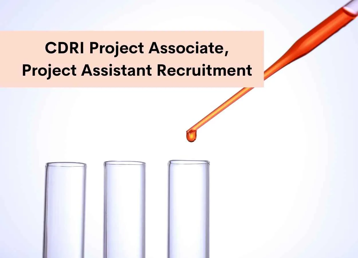 Opportunity for Pharmacy and Lifescience candidates at Central Drug Research Institute 2021