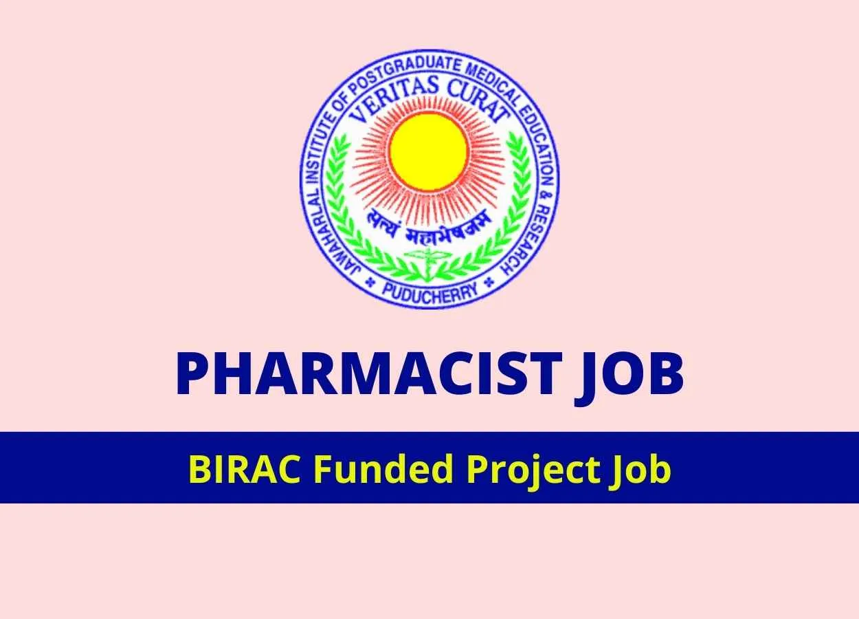 Opportunity for Pharmacist to work in BIRAC funded project