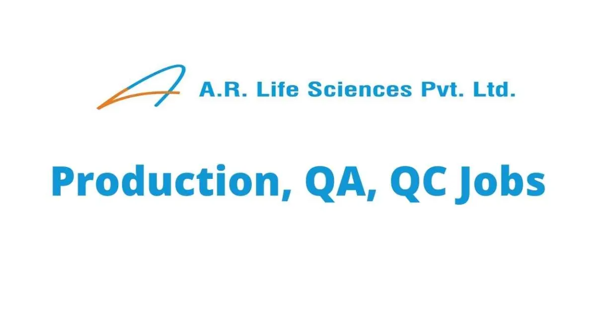 Production, Quality Control, Quality Control Jobs at AR Life Sciences