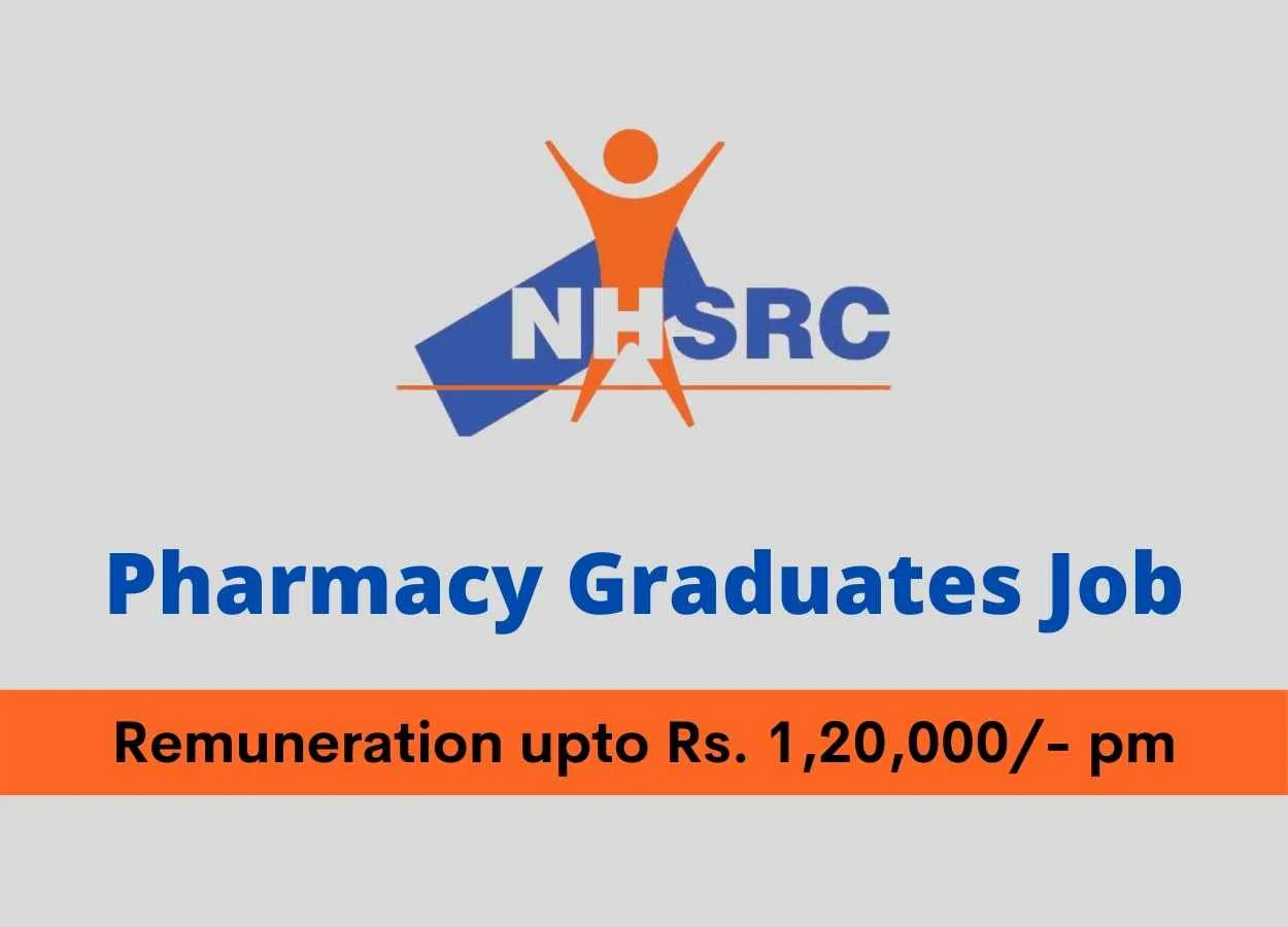 Career for Pharmacy graduates as Consultant at NHSRC