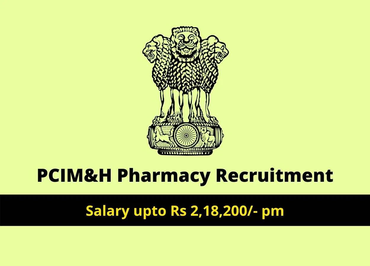 Pharmacy Recruitment at Pharmacopoeia Commission for Indian Medicine & Homoeopathy 