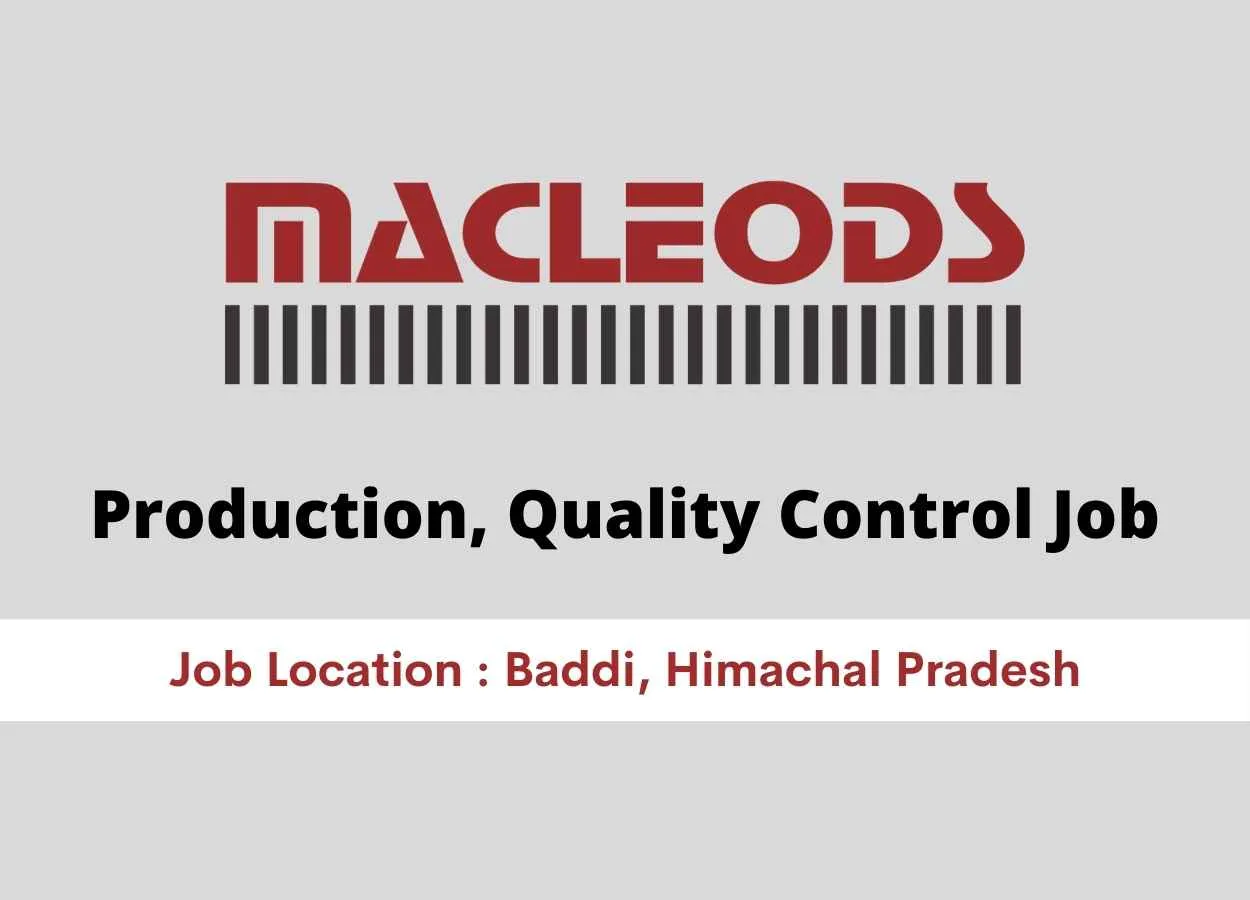 Production, Quality Control Job at Macleods