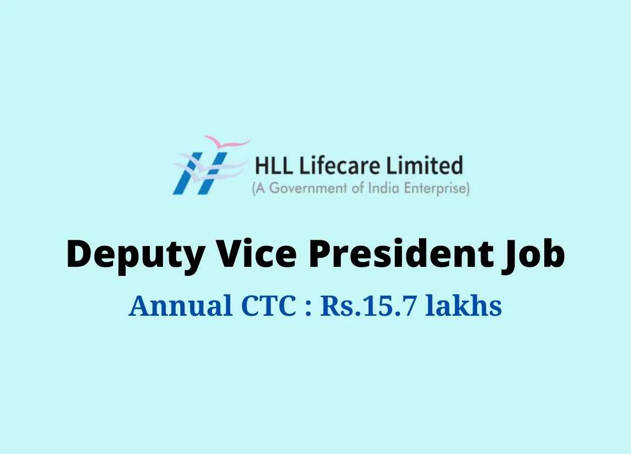 Vacancy for Deputy Vice President at HLL Lifecare Limited