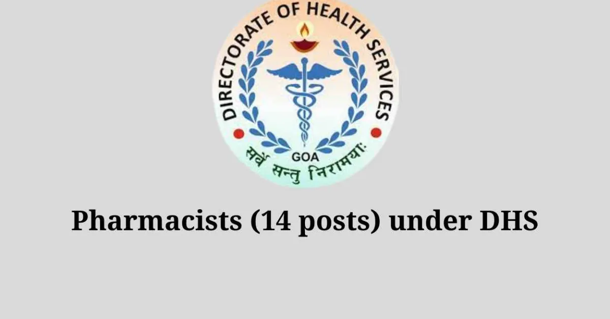 Job Openings for Pharmacists under Directorate of Health Services