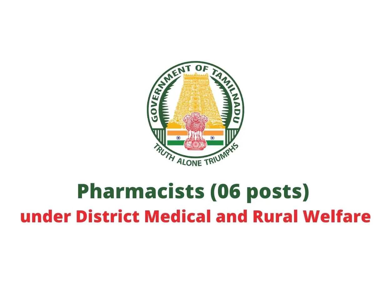 Job Openings for Pharmacists under District Medical and Rural Welfare