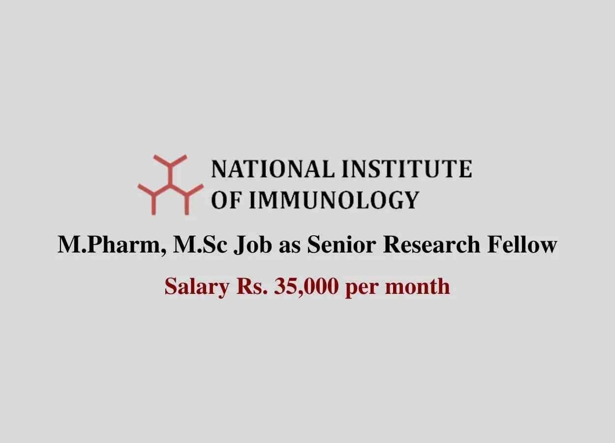 Senior Research Fellow Job at National Institute of Immunology