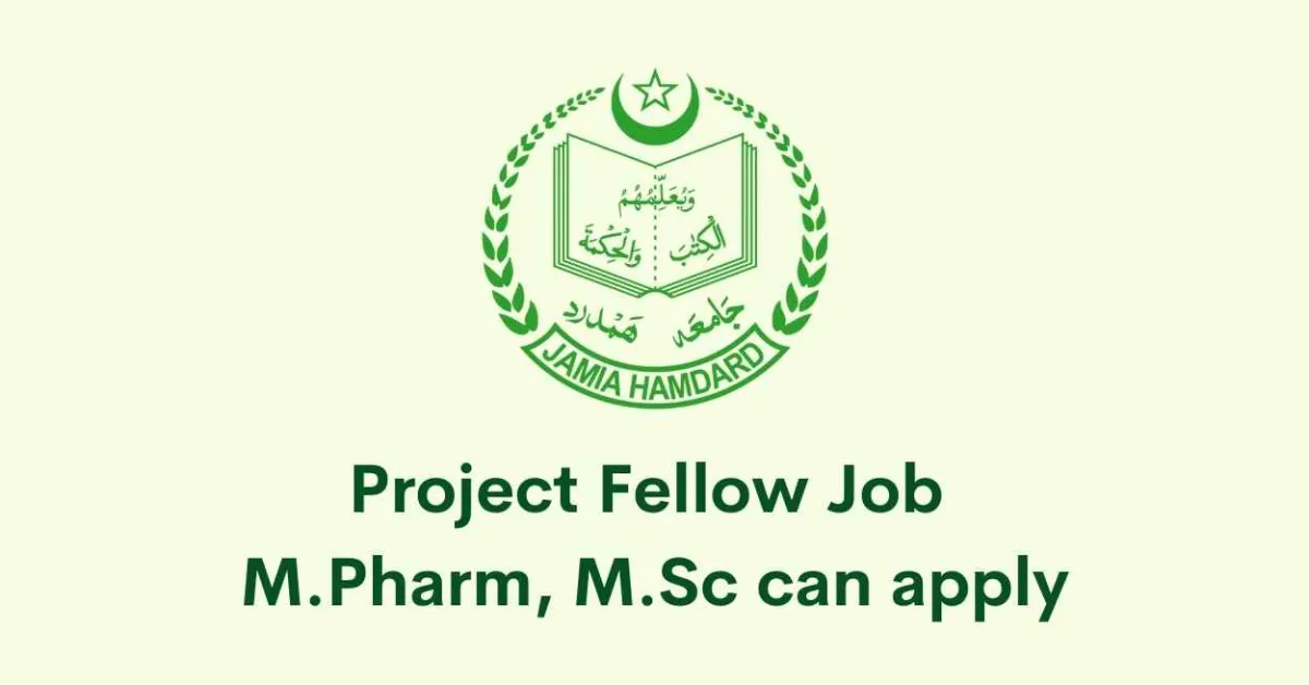 Jamia Hamdard Project Fellow Job
