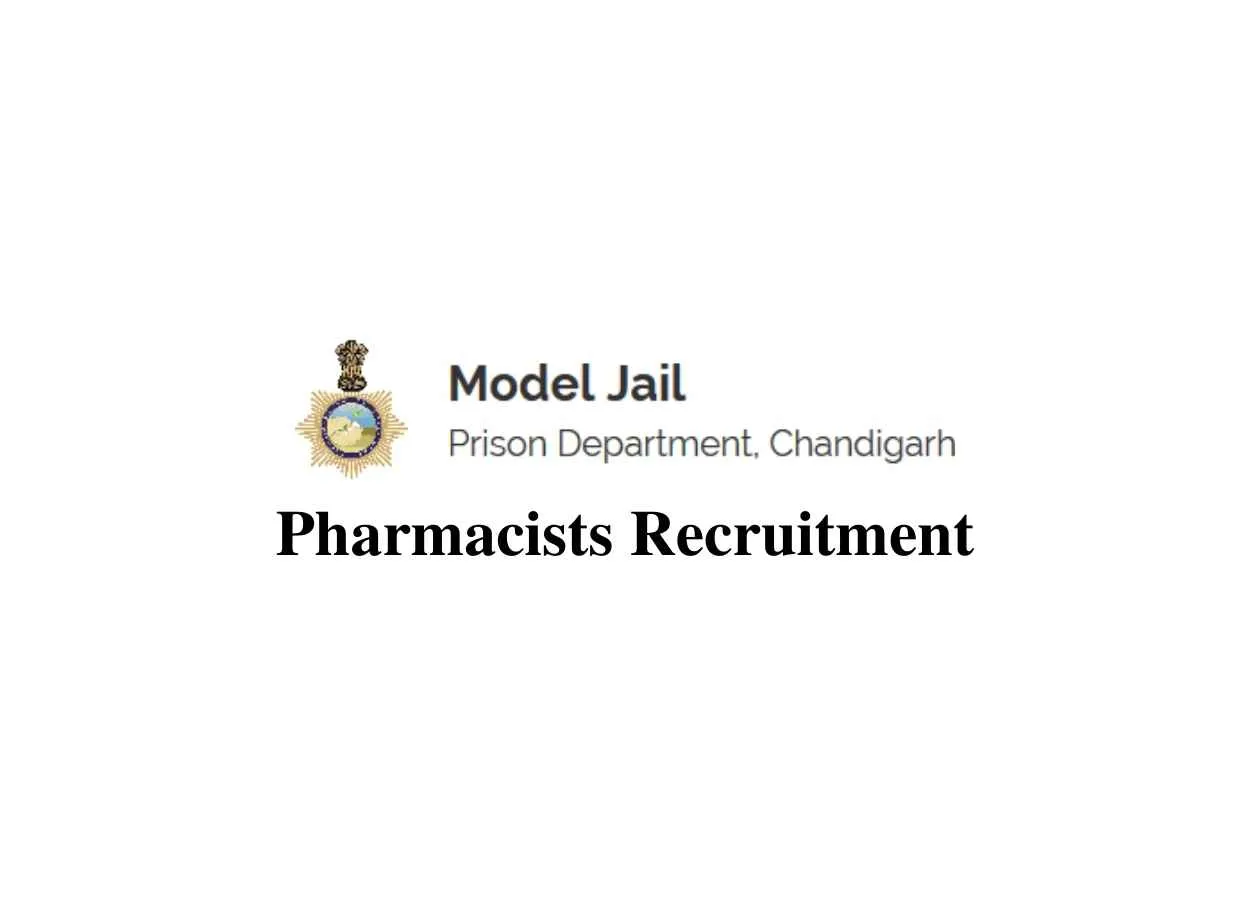 Applications are invited for Pharmacists by the Prisons Department, Chandigarh