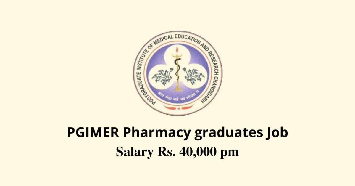 Job for Pharmacy graduates at PGIMER