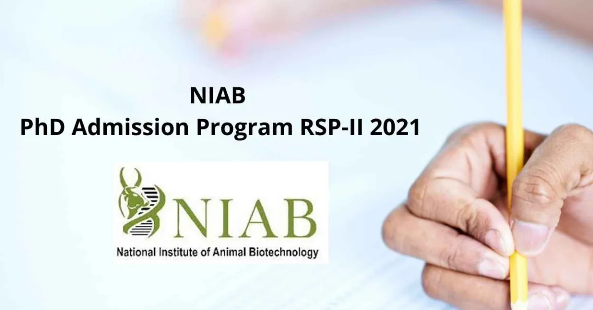 NIAB PhD Admission Program RSP-II 2021