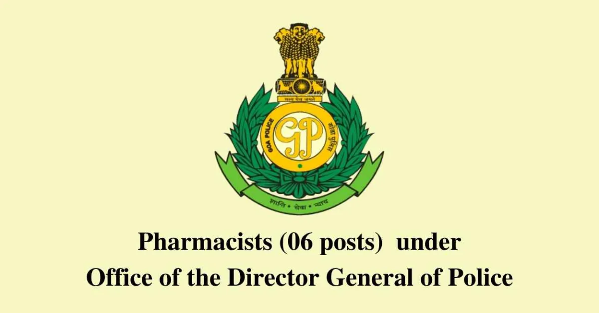 Recruitment for Pharmacists under Office of the Director General of Police