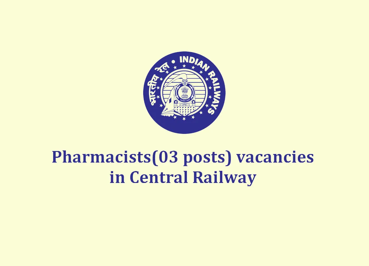 Job for Pharmacists in Central Railway