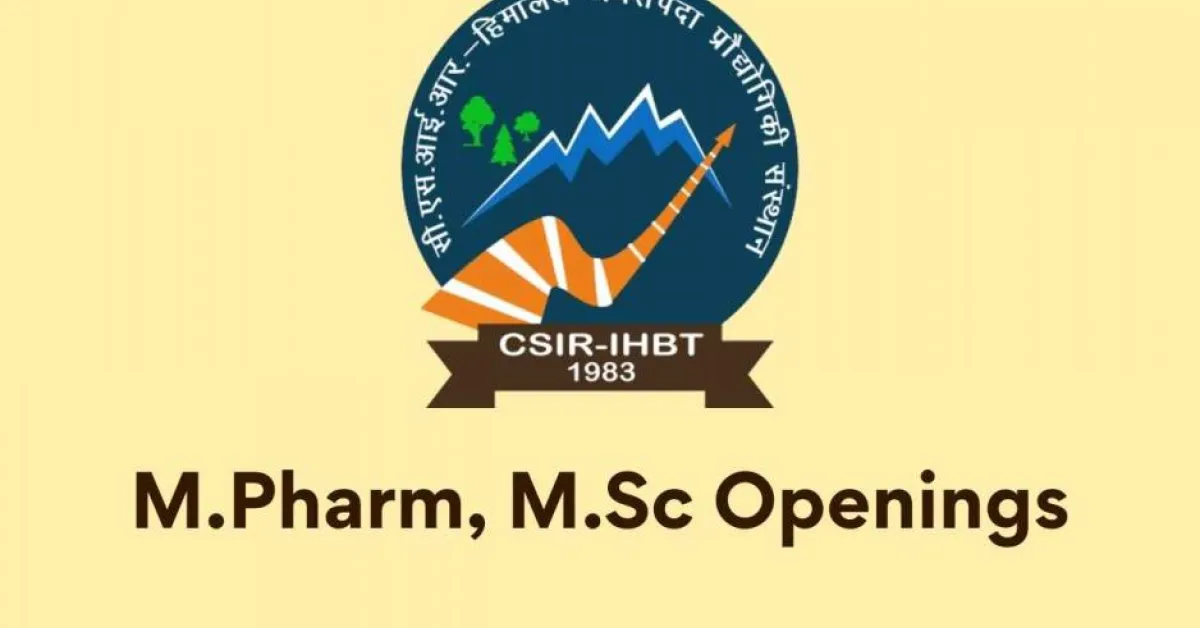 Walk in interview for M.Pharm, M.Sc, B.Pharm at IHBT