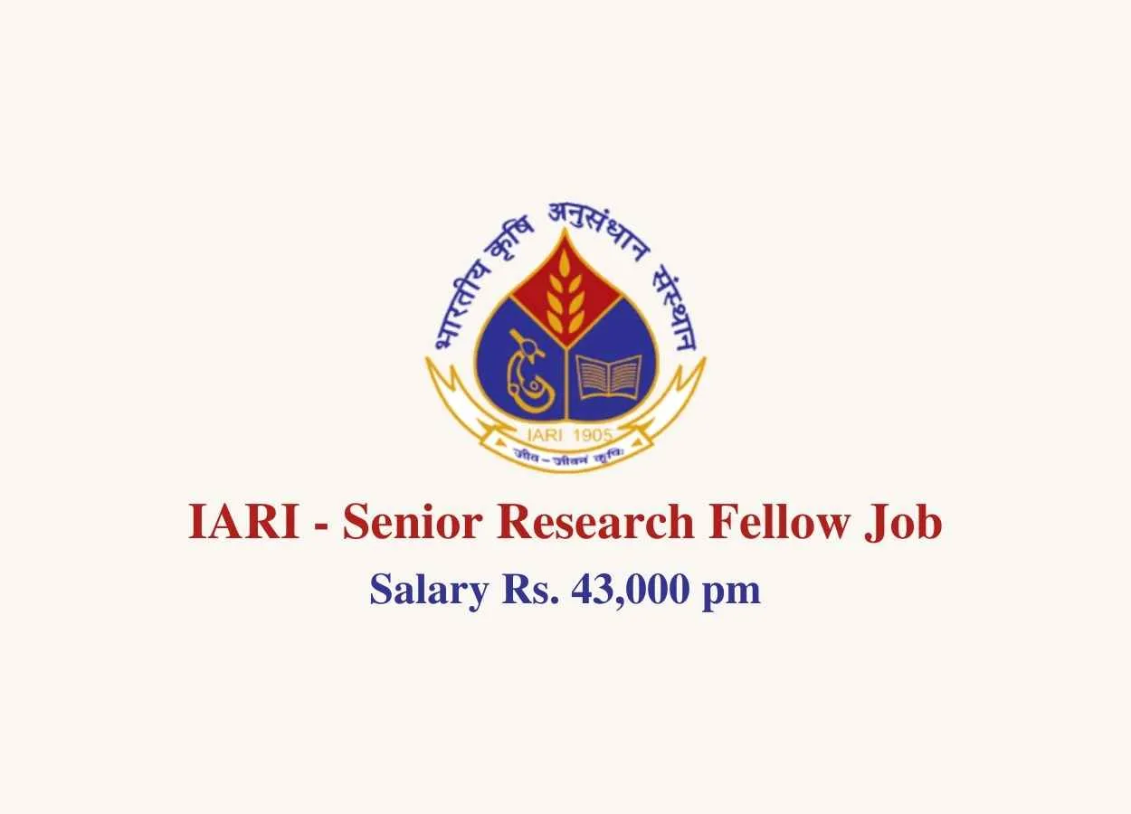 Job for Senior Research Fellow at IARI