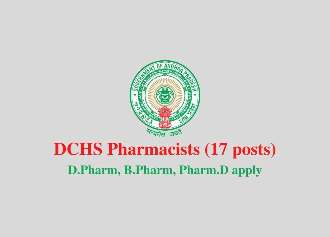 Job for Pharmacists under the control of DCHS