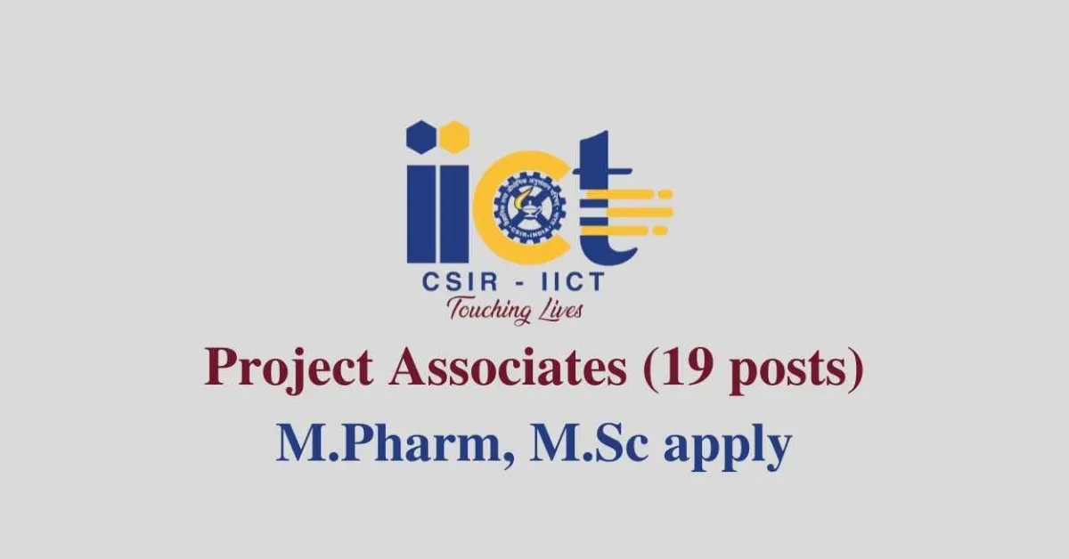 Job Openings for Project Associates in IICT 