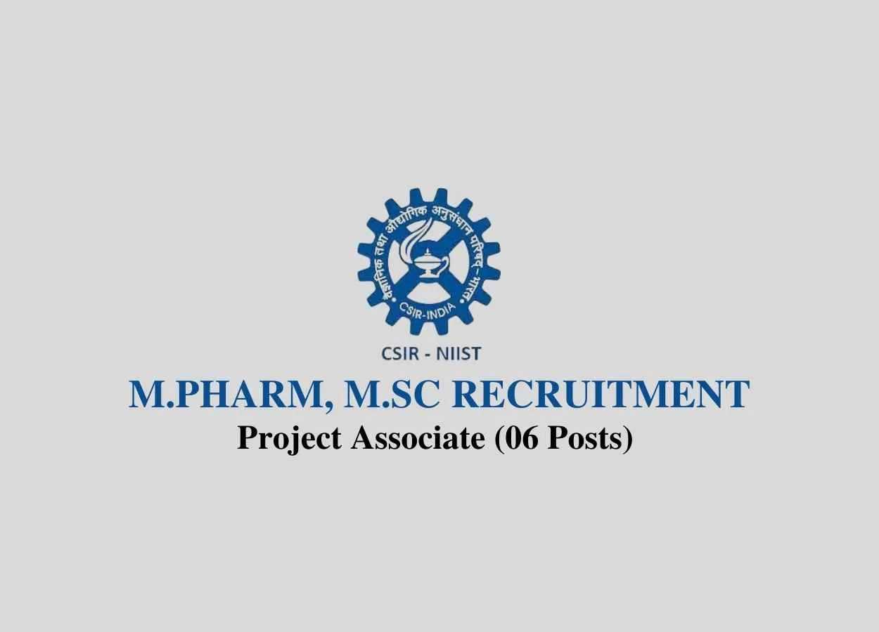 NIIST invites applications for Project Associate