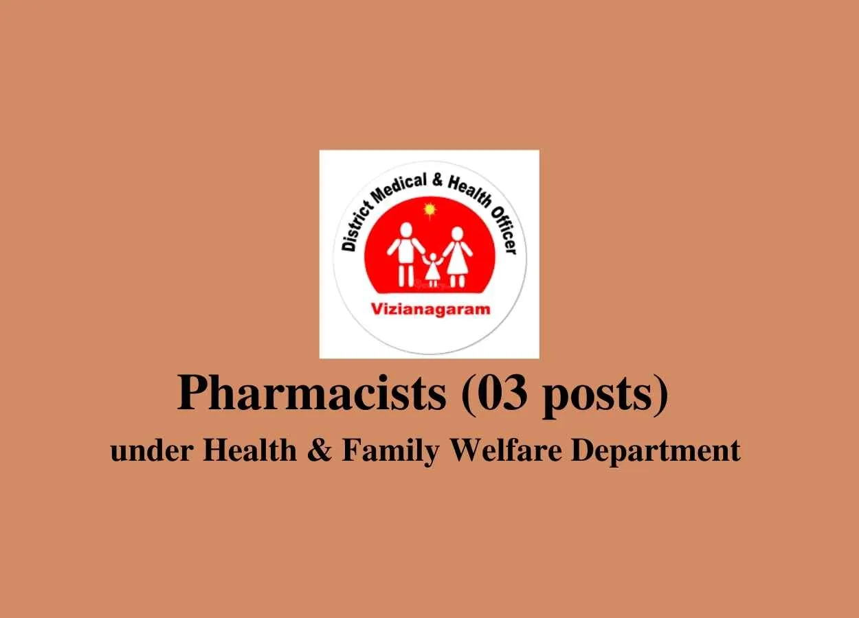 Pharmacists Jobs under Health and Family Welfare Department