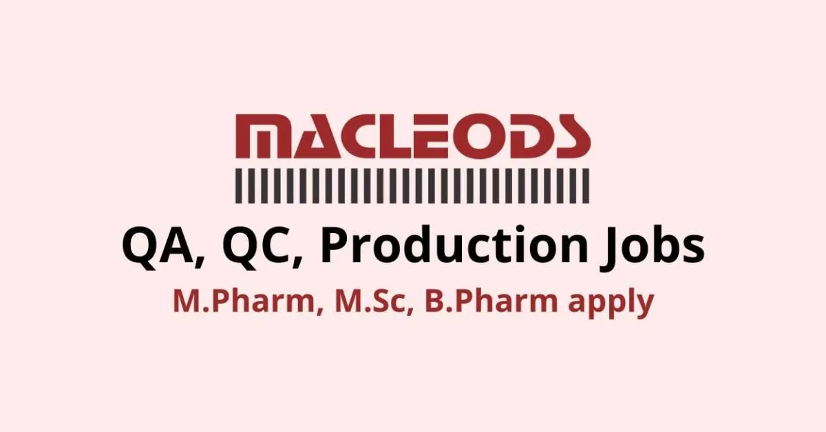 QA, QC, Production Jobs at Macleods