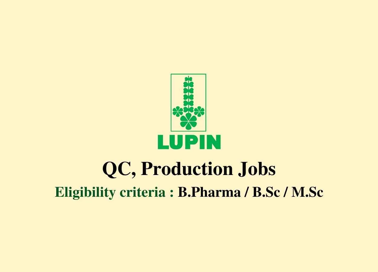 QC, Production Jobs at Lupin Pharmaceuticals