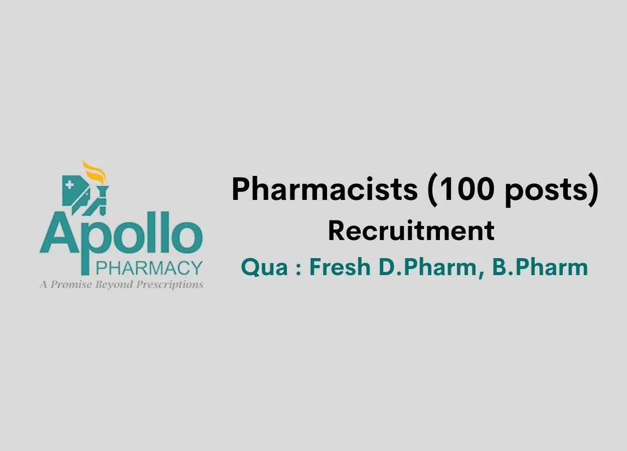 Recruitment for Pharmacists at Apollo Pharmacy