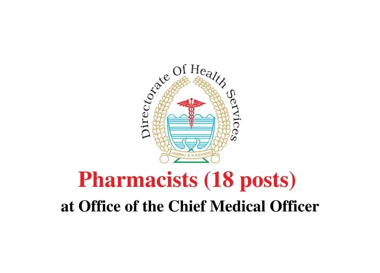 Recruitment for Pharmacists at Office of the Chief Medical Officer