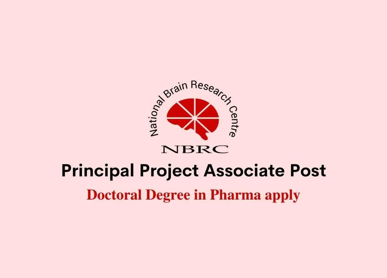 Vacancy for Principal Project Associate at NBRC