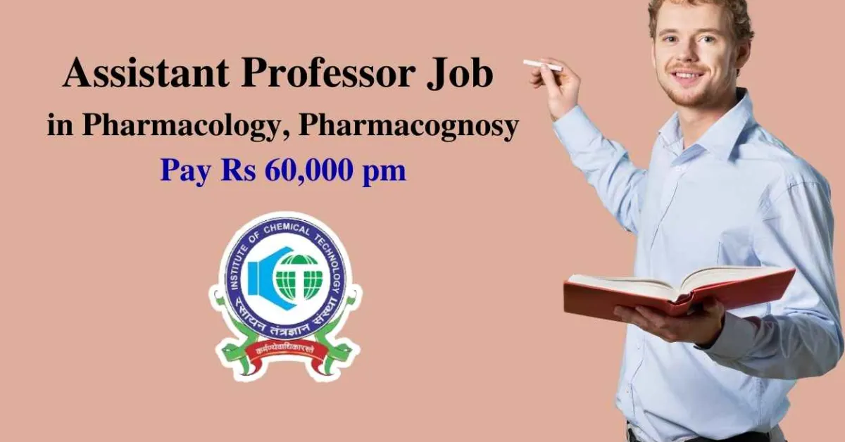 Assistant Professor Job in Pharmacology, Pharmacognosy at ICT