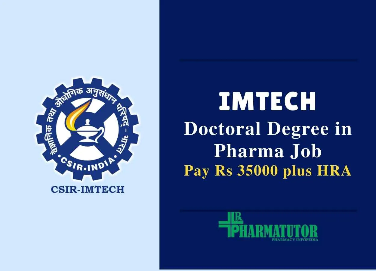 Doctoral Degree in Pharma Job at IMTech
