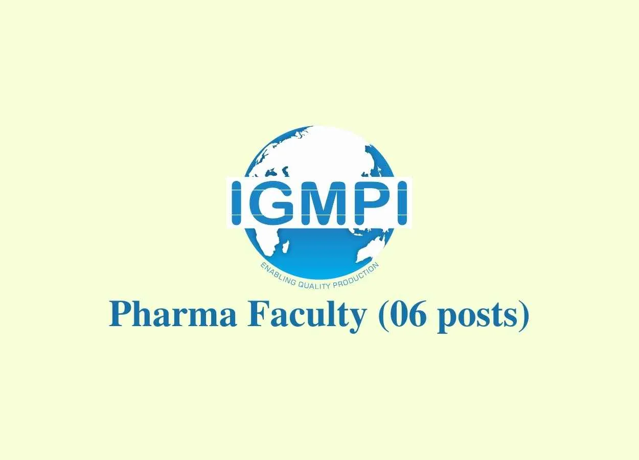 IGMPI invites applications for post of Pharma Faculty