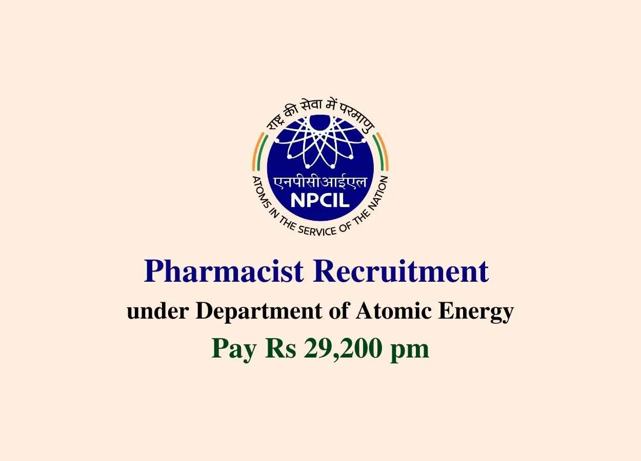 Job for Pharmacist at NPCIL