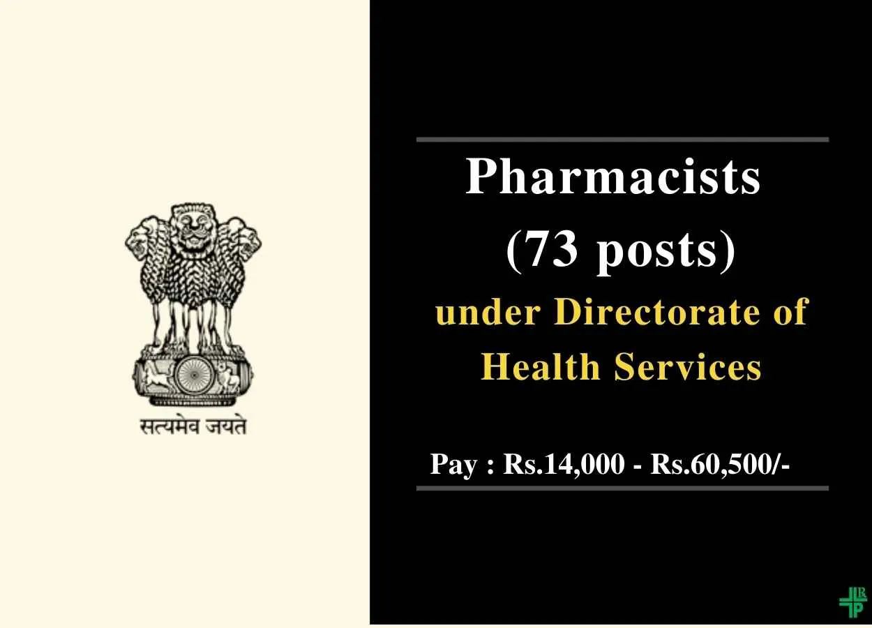 Job Openings for Pharmacists under Directorate of Health Services