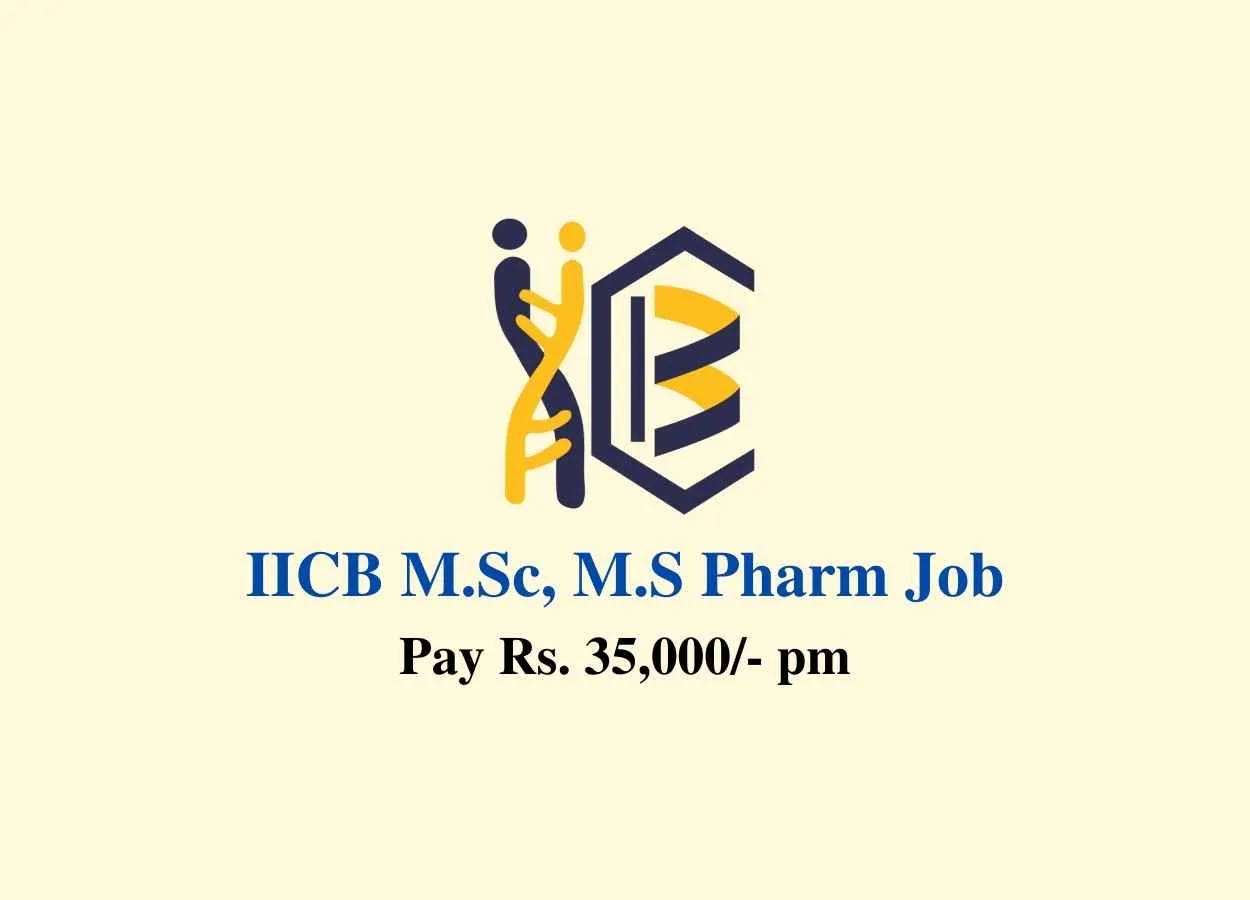 Vacancy for Project Associate at IICB
